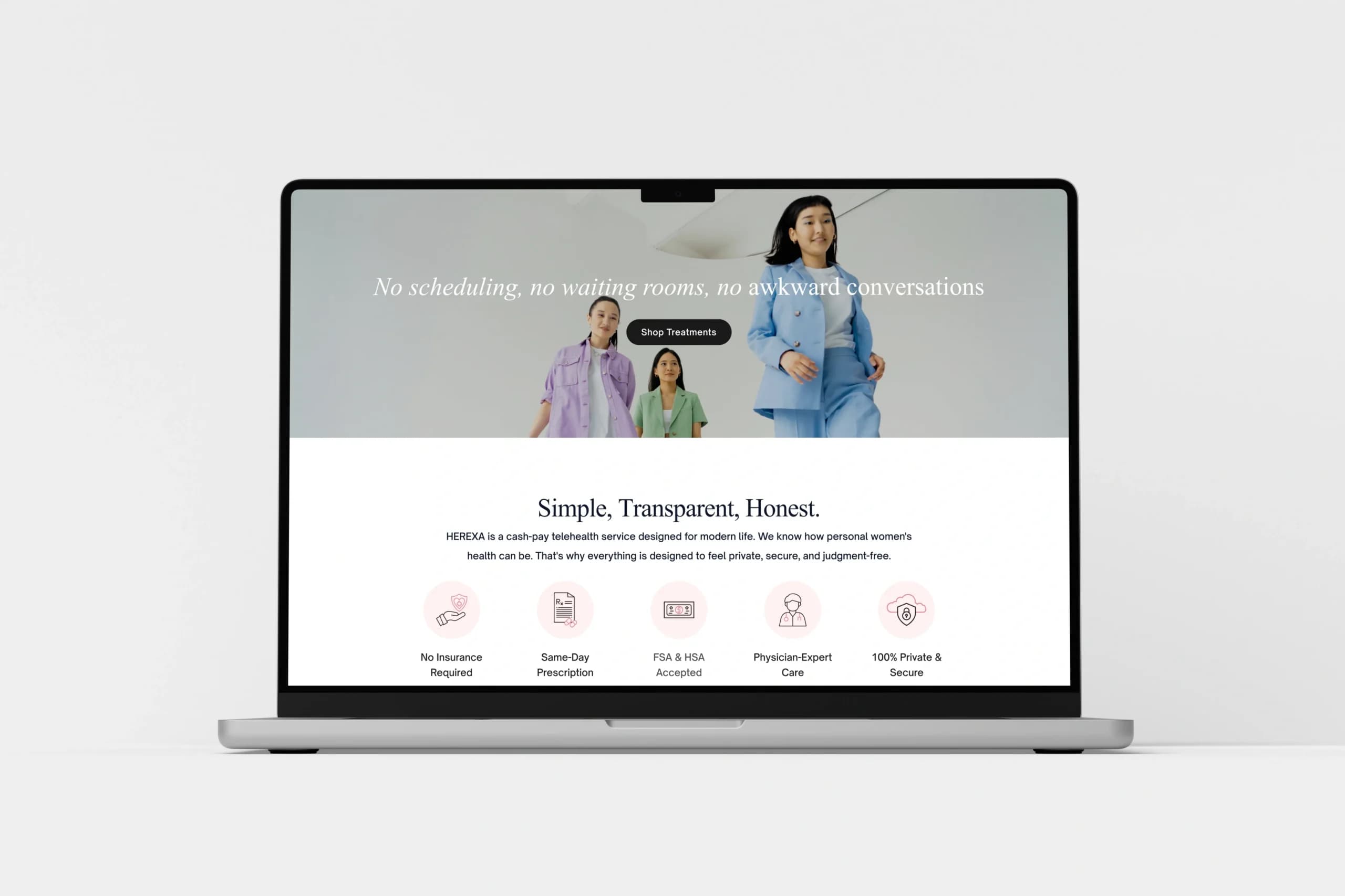 Herexa Health about page - Learn about physician-led virtual women's health care platform