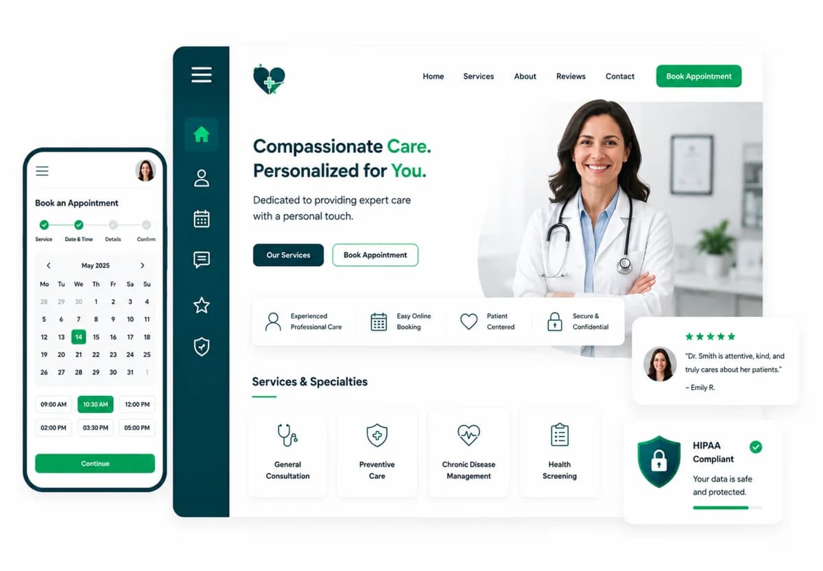Independent and single-provider practices - Healthcare Industry Website Features