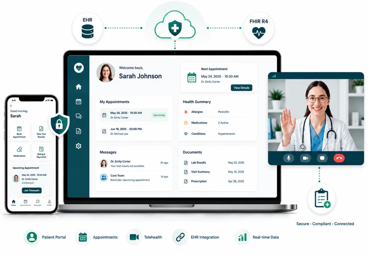 Hospitals extending into telehealth or patient portals - Healthcare Industry Website Features