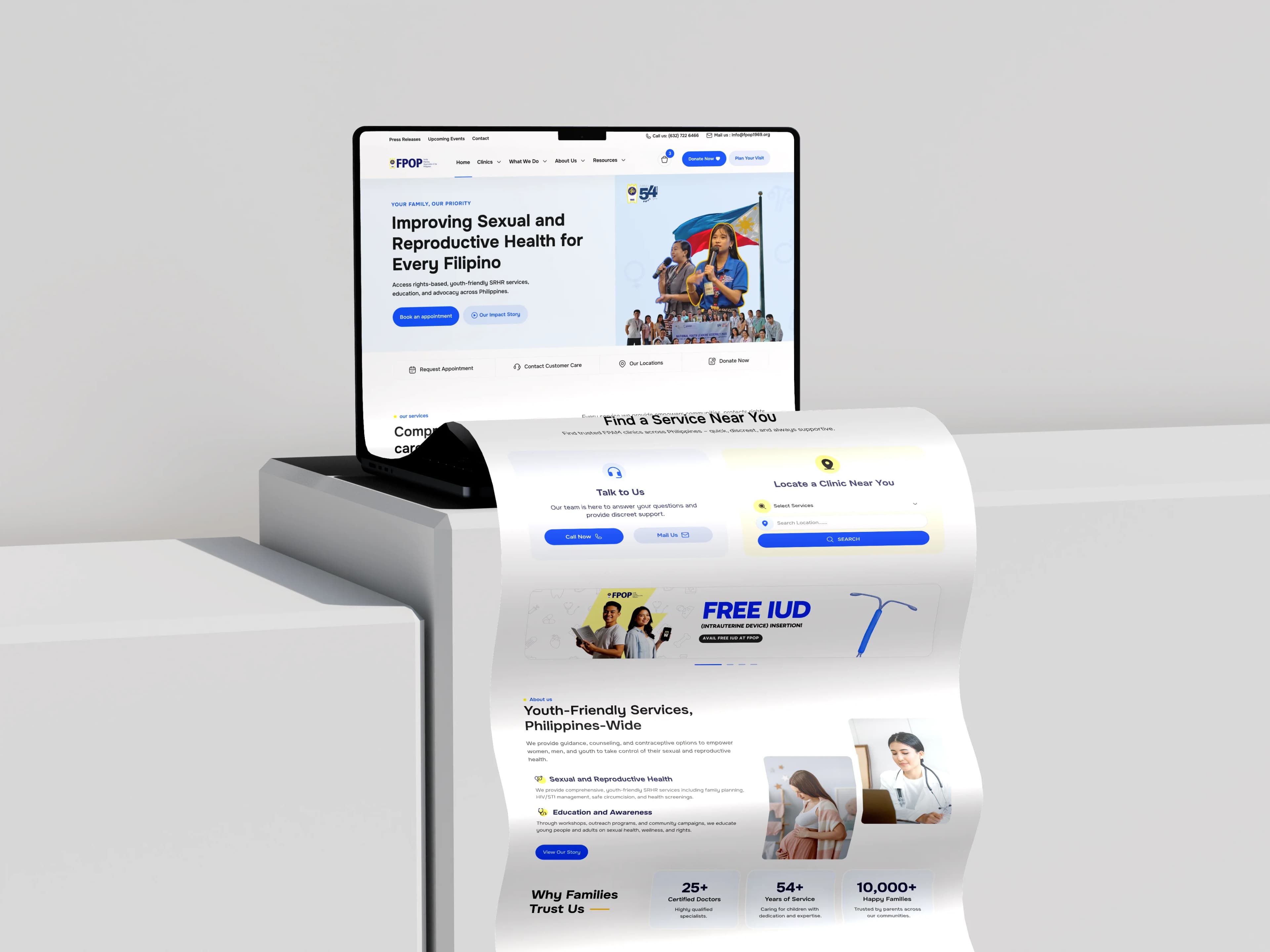 Hospitals & Health Systems website mockup - Healthcare Web Design