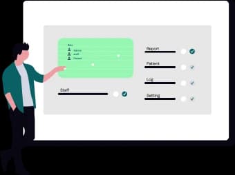 Illustration of end-to-end encryption with secure data transfer