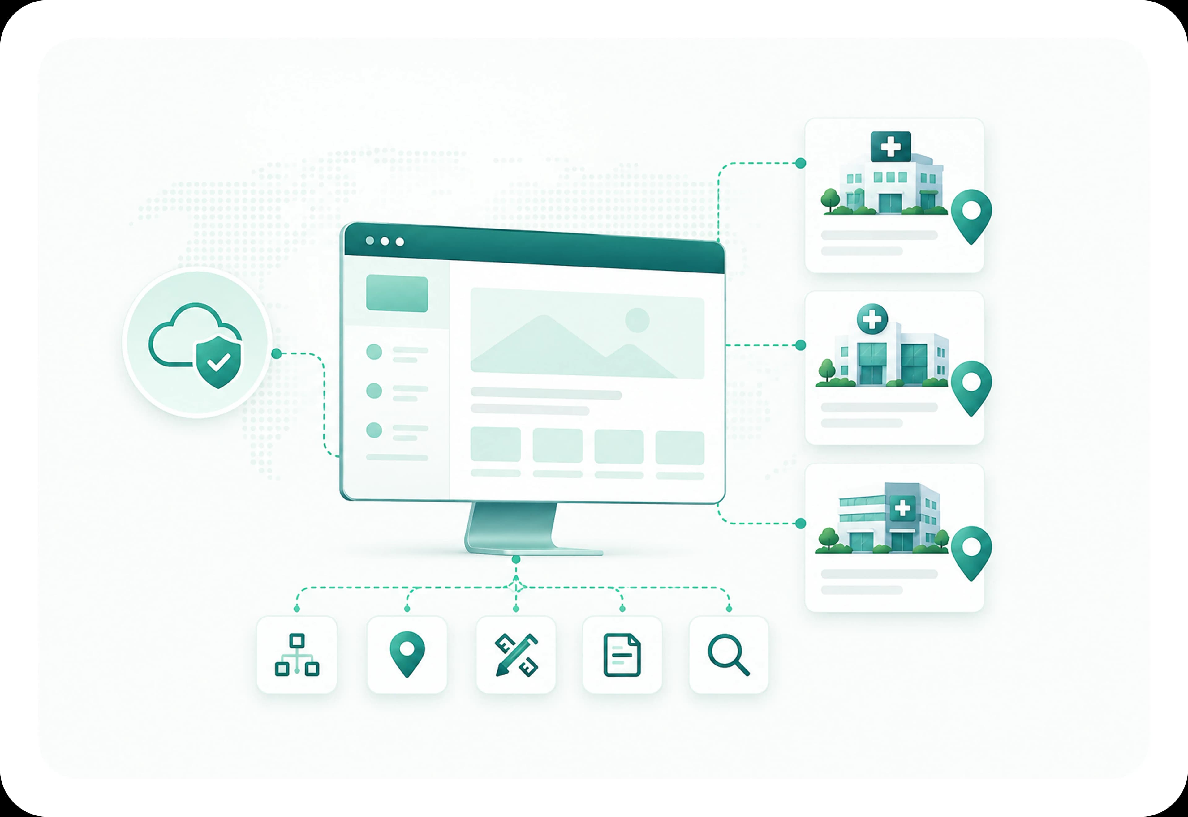 Multi-site health systems | Healthcare Website Design & Development Multi-site health systems - Healthcare Industry Website Features