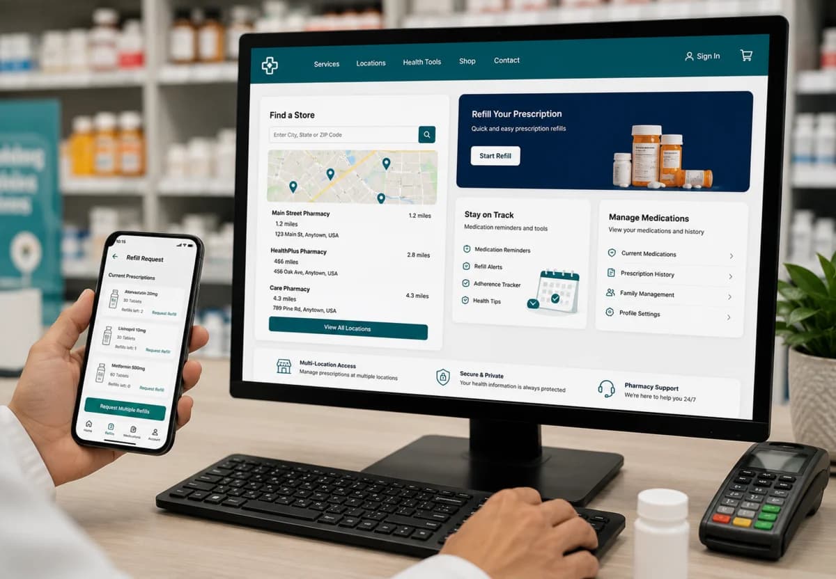 Retail & chain pharmacy websites | Healthcare Website Design & Development Retail & chain pharmacy websites - Healthcare Industry Website Features