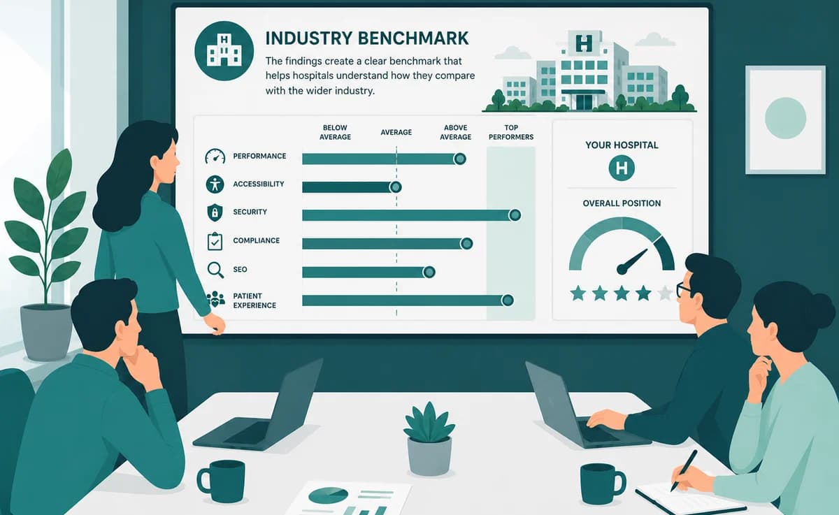 Industry Benchmark | Healthcare Website Design & Development Features Healthcare industry benchmark report