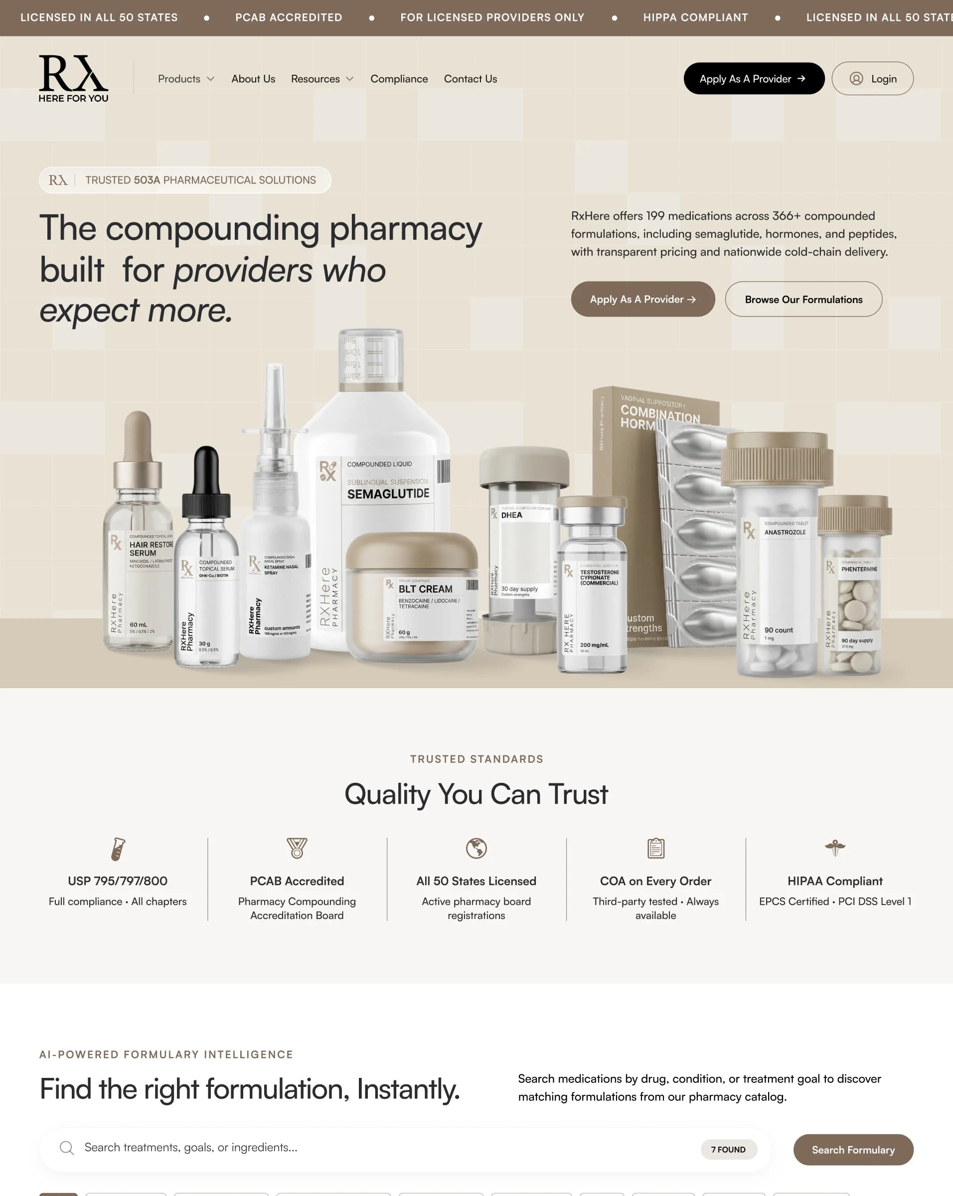 Rxhere Pharmacy Platform Main View