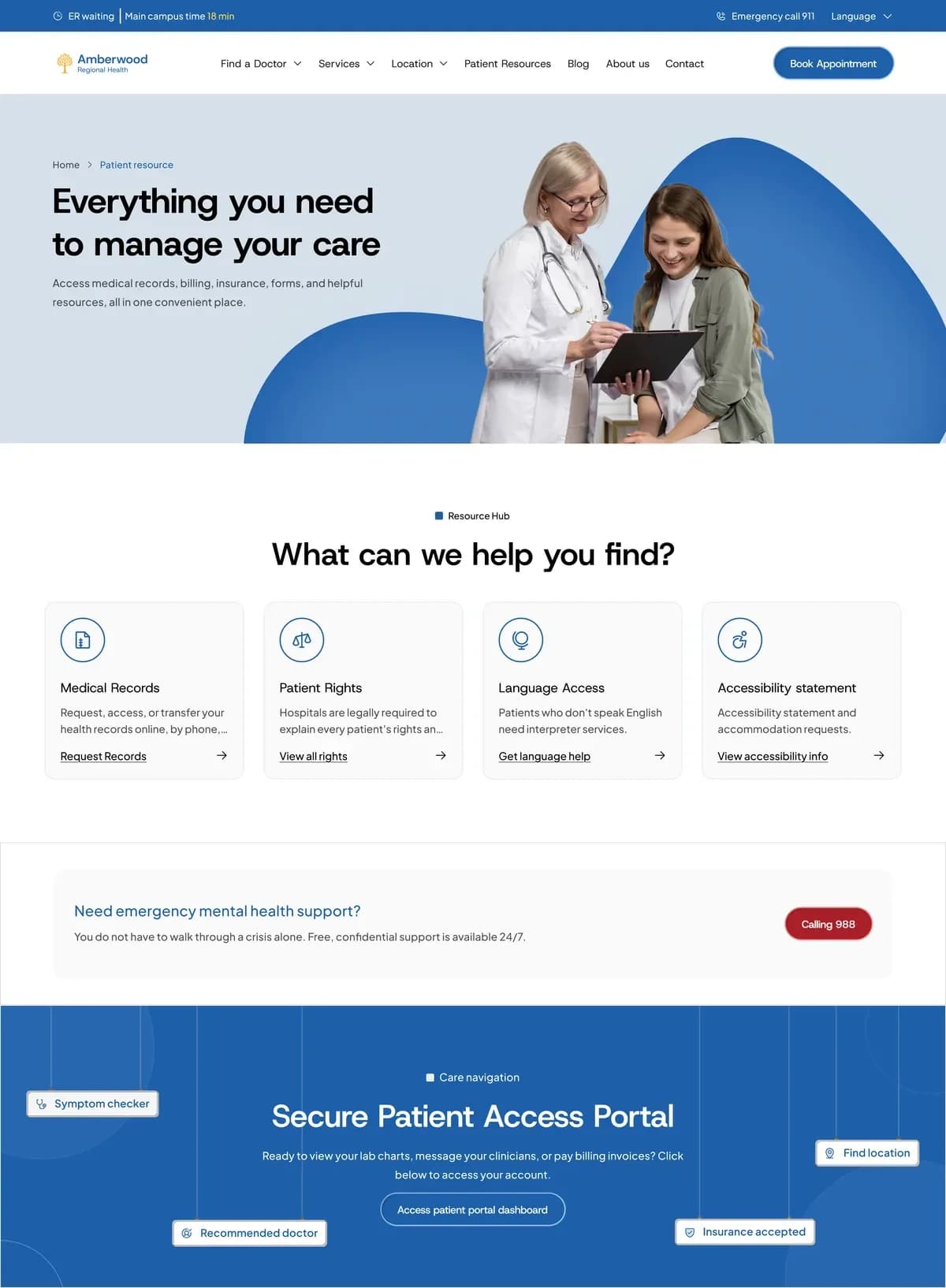 Building a Zero-to-One Hospital Platform for Amberwood Regional Health Main View