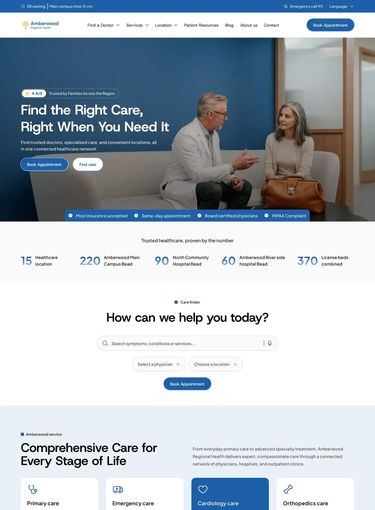 Building a Zero-to-One Hospital Platform for Amberwood Regional Health Left View