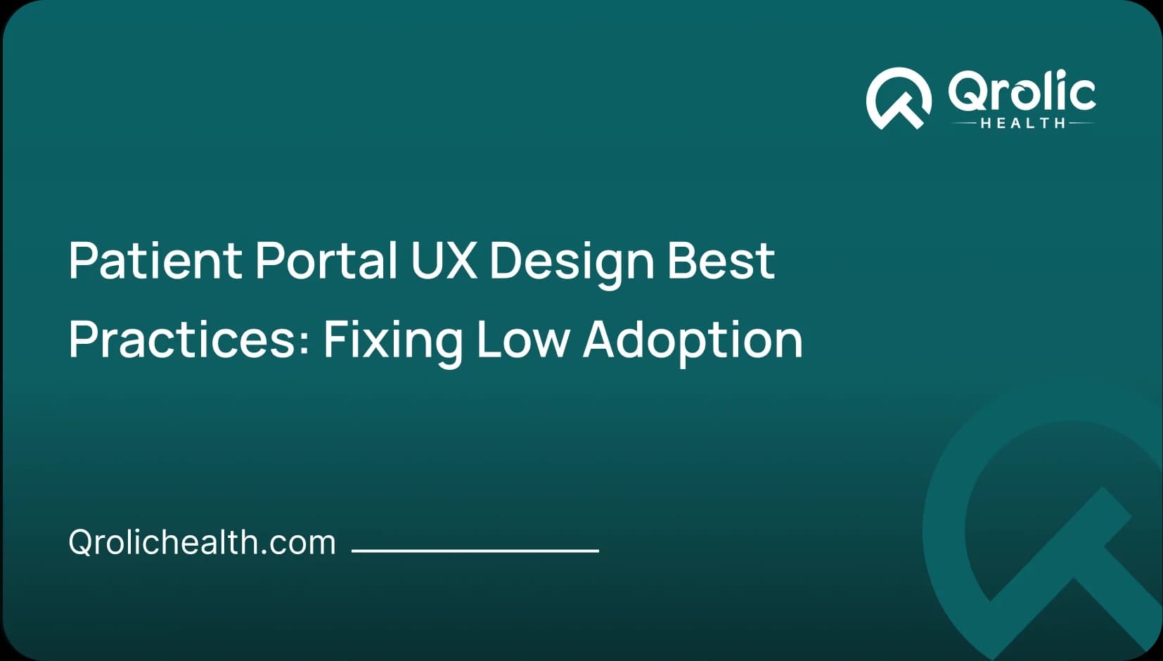 Patient Portal UX Design Best Practices: Fixing Low Adoption | Healthcare Website Design & Development Blog Patient Portal UX Design Best Practices: Fixing Low Adoption - Healthcare Article